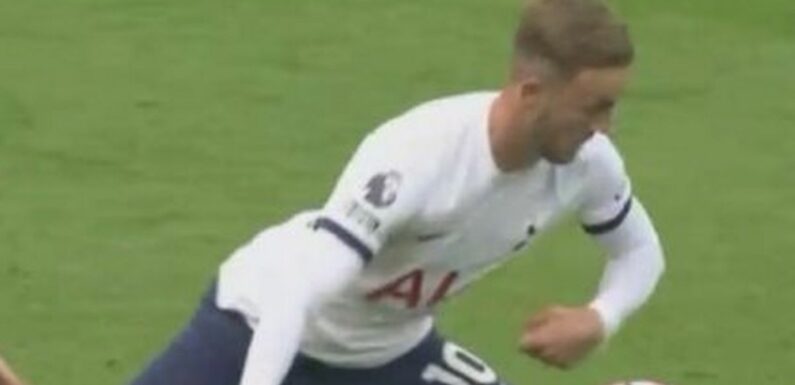 Fans gobsmacked James Maddison played on after gruesome shot of knee injury