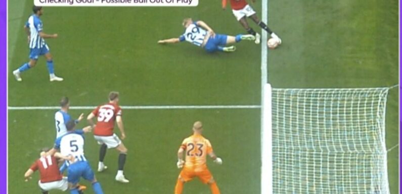 Rasmus Hojlund denied first Man Utd goal as VAR makes tight Marcus Rashford call