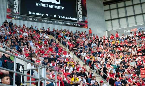 Stadium seats highlighted with important message – to check in on male friends
