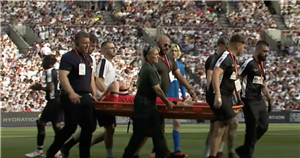YouTube All-Star Theo Baker stretched off pitch in agony vs Sidemen FC