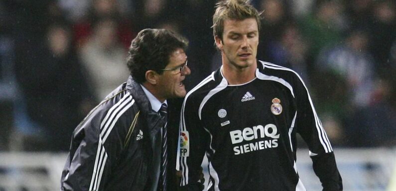 Beckham recalls Capello telling him his Real Madrid career was over