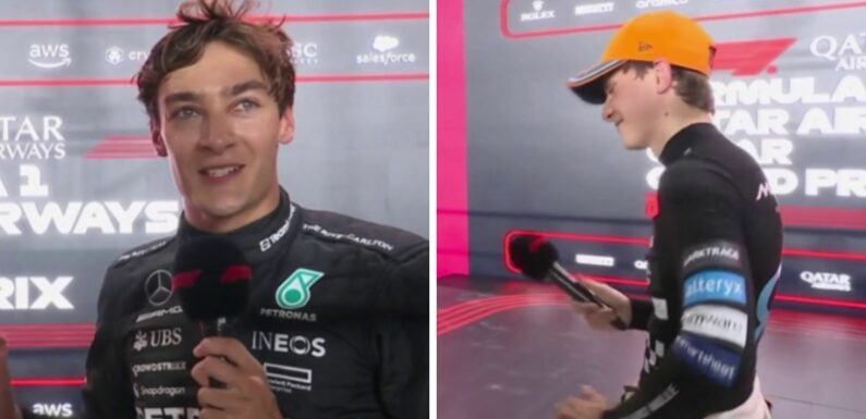 George Russell and Oscar Piastri baffled in awkward interviews as results change