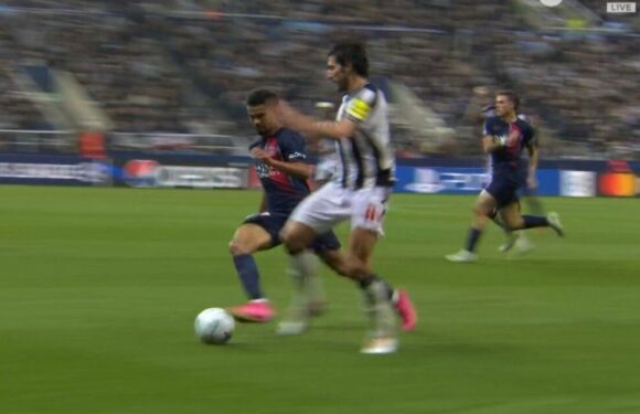 Newcastle star Bruno Guimaraes punches PSG player – and only gets a yellow card