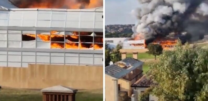 Ryder Cup hospitality tent erupts into flames days after Europe’s win