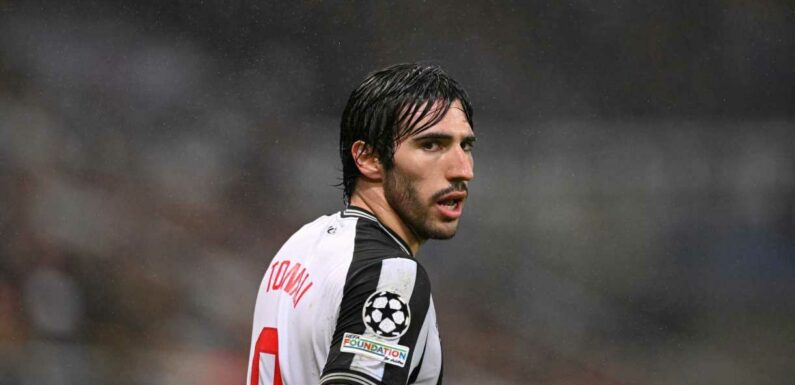 Sandro Tonali ruled out of Wolves clash as Fifa ratifies 10-month ban