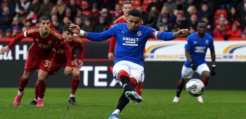 Aberdeen 1-1 Rangers: Tavernier's late penalty salvages draw