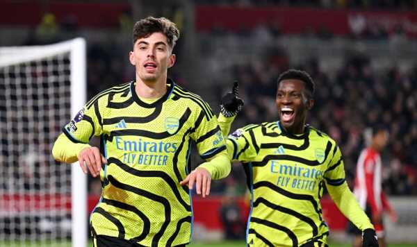 Arsenal star Kai Havertz bails out Aaron Ramsdale with heroic Brentford winner