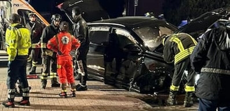 Balotelli ‘staggers out of car after serious crash’ which leaves motor destroyed