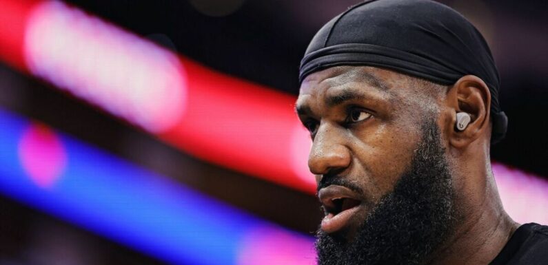 LeBron James comically interrupts F1 star Esteban Ocon interview at NBA game