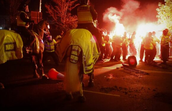 Legia fans launch objects at police ahead of Villa game with three injured