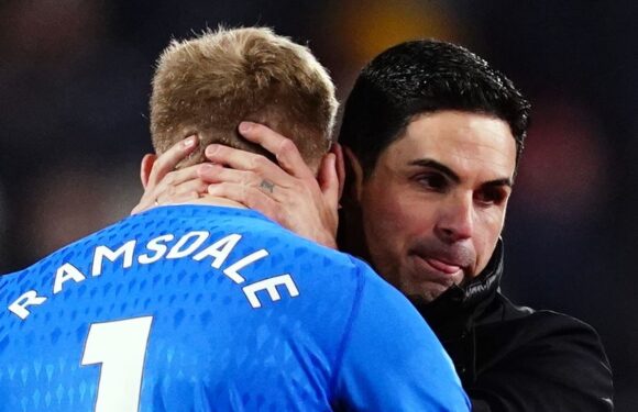 Mikel Arteta hails Aaron Ramsdale despite errors in Arsenal’s win over Brentford