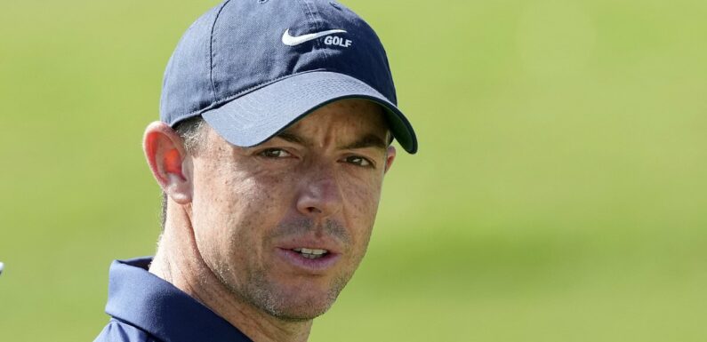 Rory McIlroy struggles on day two of the DP World Tour Championship