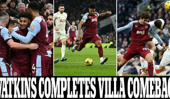 Tottenham 1-2 Aston Villa: Ollie Watkins hits the winner