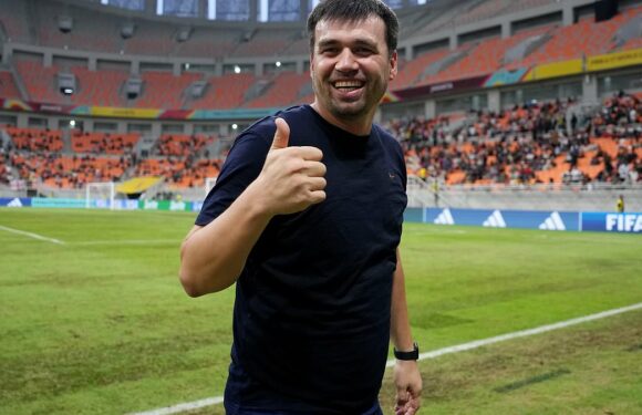 Uzbekistan U17s manager boots ball into stands in shock win vs England