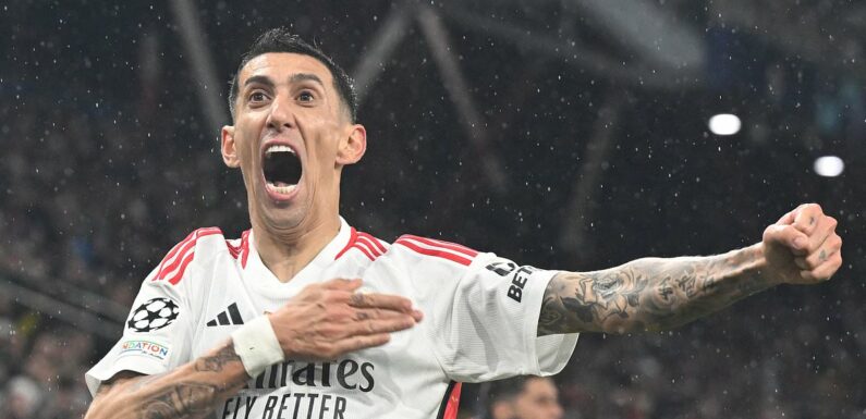 Angel Di Maria nets directly from a CORNER to keep Benfica in Europe