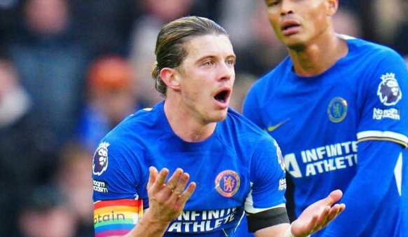 Chelsea fans fume at captain Conor Gallagher for his sending off