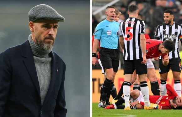 Erik ten Hag and Fernandes ‘confronted referee’ in visit after Newcastle loss