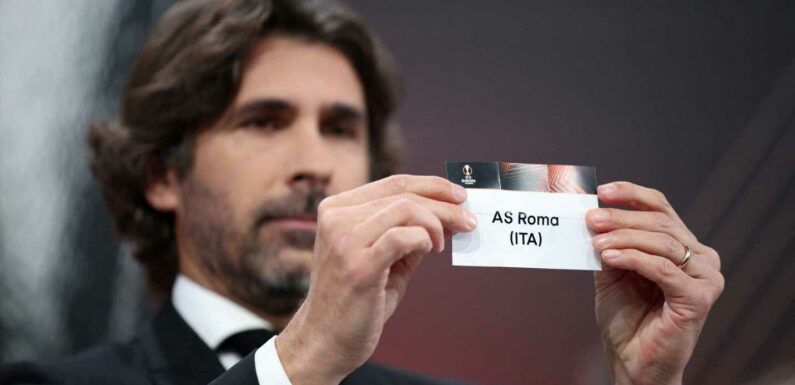 Europa League play-off draw sees Roma and Feyenoord meet in European final rematch