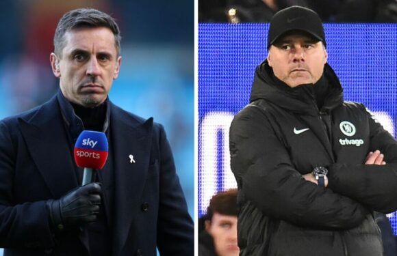 Gary Neville left red-faced by Pochettino after comment on Chelsea quartet