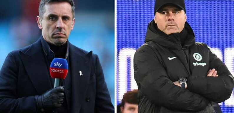 Gary Neville left red-faced by Pochettino after comment on Chelsea quartet