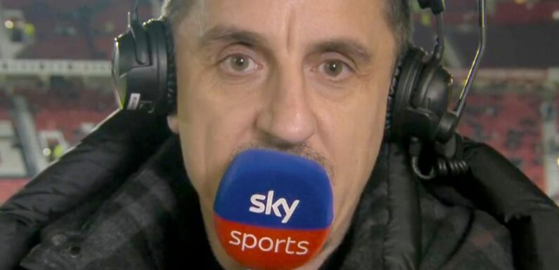 Gary Neville slams ‘worst atmosphere ever seen at Anfield’ during Man Utd game