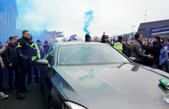 Ipswich fans chuck beer at Delia Smith’s car and light flares before derby clash