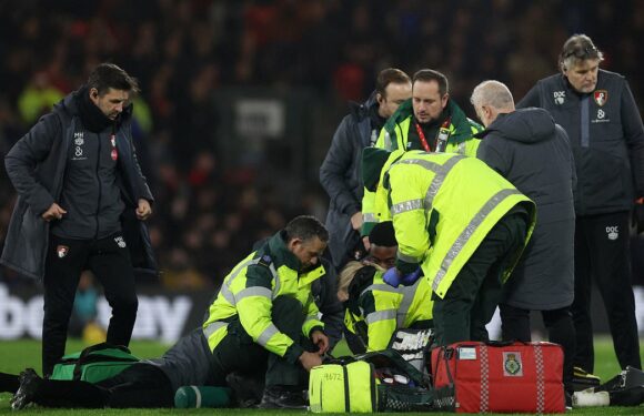 Luton captain Tom Lockyer collapses against Bournemouth