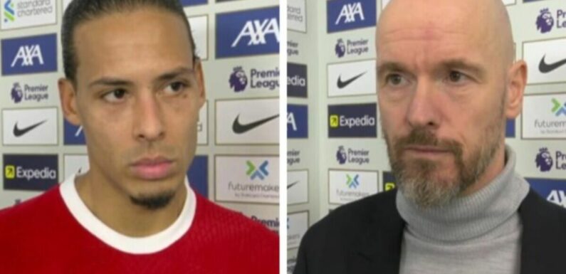 Man Utd boss Ten Hag has blunt reply to ‘arrogant’ Van Dijk after Liverpool dig