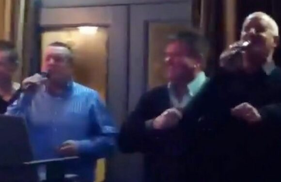 Man Utd fans sing karaoke ‘feed the Scousers’ as Liverpool supporters hit back