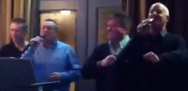 Man Utd fans sing karaoke ‘feed the Scousers’ as Liverpool supporters hit back