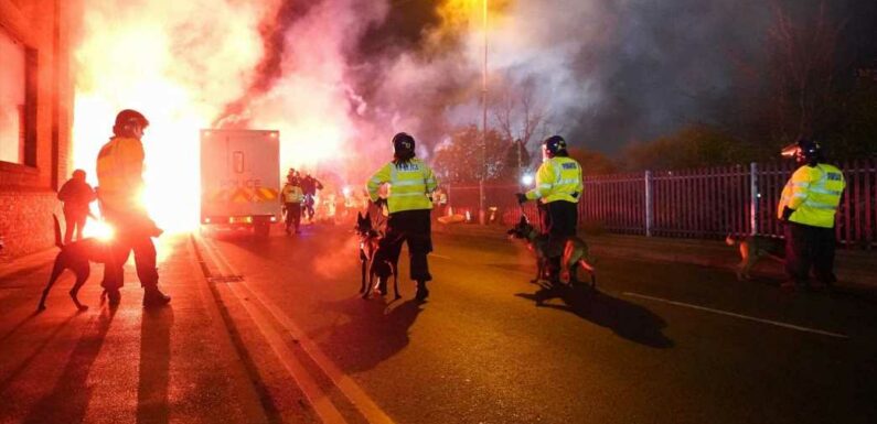 Police charge more than 40 away fans after major disorder outside Villa Park