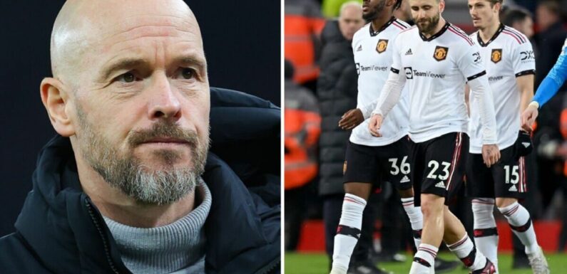 Ten Hag still has 11 ‘unprofessional’ Man Utd players from 7-0 Liverpool loss