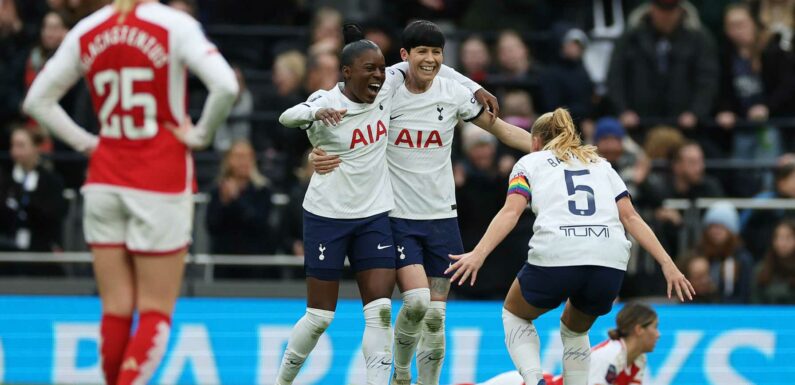 Tottenham stun Arsenal for historic WSL derby win