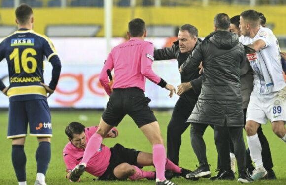Turkish football chief that punched ref and sent official to hospital resigns