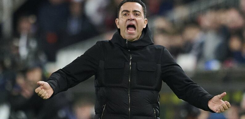 Xavi is left frustrated after Barcelona's 1-1 draw with Valencia